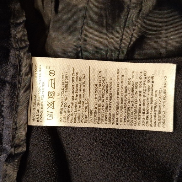 Banana Republic Navy Blue Satin Hayden Trouser Pants Flat Front 6 Ankle - Picture 9 of 9